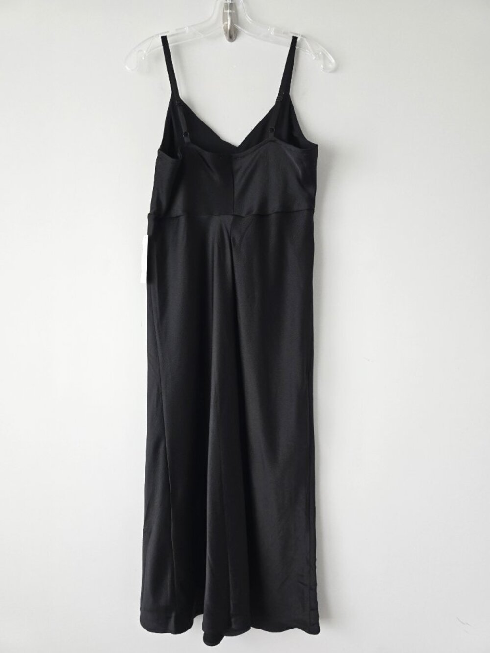 Sofia Vergara Satin Slip Midi Dress M Black NEW - Picture 3 of 8